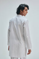 Taj Co-Linen Embroidered Men's Band Collar Kurta