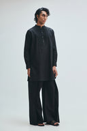 Kohl Co-Linen Men's Pleated Yoke Kurta