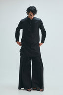 Kohl Co-Linen Men's Pleated Yoke Kurta