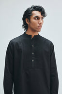 Kohl Co-Linen Men's Pleated Yoke Kurta