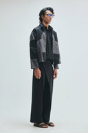 Linen Kantha Men’s Applique Panelled Jacket
