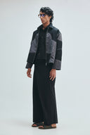 Linen Kantha Men’s Applique Panelled Jacket