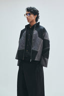 Linen Kantha Men’s Applique Panelled Jacket