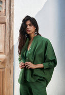 Thyme Co-Linen Dolman Shirt On Sale
