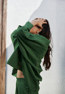 Thyme Co-Linen Dolman Shirt On Sale