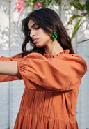 Amber Co-Linen Three Tiered Dress On Sale