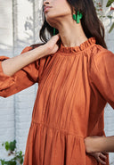 Amber Co-Linen Three Tiered Dress On Sale