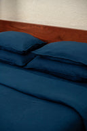 Indigo Linen Flat Sheet