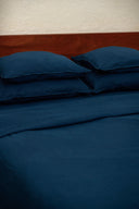 Indigo Linen Flat Sheet