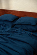 Indigo Linen Duvet Cover