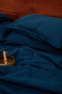 Indigo Linen Flat Sheet