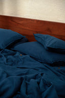 Indigo Linen Duvet Cover