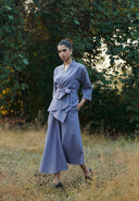 Dusk Co-Linen Asymmetrical Skirt Set