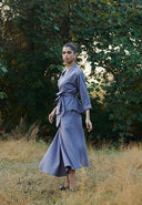 Dusk Co-Linen Asymmetrical Skirt Set