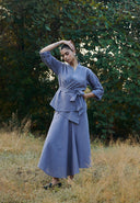Dusk Co-Linen Wrap Jacket