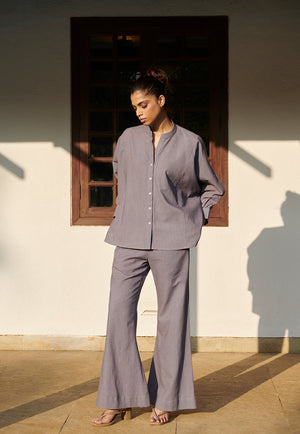 Dusk Co-Linen Bell Bottom Pants