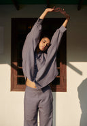 Dusk Co-Linen Dolman Shirt On Sale