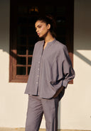 Dusk Co-Linen Dolman Shirt Set