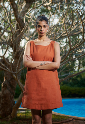 Amber Co-Linen Shift Dress