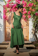 Thyme Co-Linen Sleeveless Tiered Dress On Sale