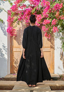 Carbon Co-Linen Three Tiered Dress On Sale