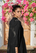 Carbon Co-Linen Three Tiered Dress On Sale