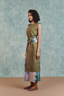 Prism Blot Co-Linen Tie Dress