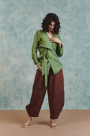 Chocolate Linen Billow Pants