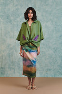 Prism Co-Linen Midi Skirt