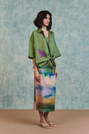 Prism Co-Linen Midi Skirt