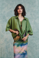 Prism Co-Linen Midi Skirt