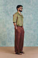 Chocolate Linen Men's Baggy Pants - Sale