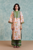 Flora Co-Linen Embroidered Multi-Panelled Kurta Set