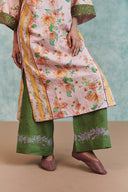 Flora Co-Linen Embroidered Multi-Panelled Kurta Set