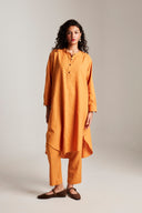 Mango Co-Linen Round Hem Kurta Set On Sale