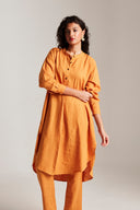 Mango Co-Linen Round Hem Kurta Set On Sale