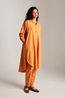 Mango Co-Linen Round Hem Kurta Set On Sale