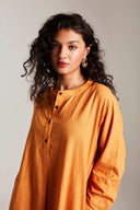 Mango Co-Linen Round Hem Kurta Set On Sale