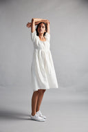 Taj Linen Farm Dress On Sale