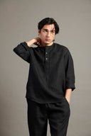 Kohl Linen Men's Short Kurta On Sale