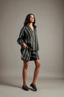 Dhaari Linen Billow Shorts Set On Sale