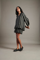 Dhaari Linen Billow Shorts Set On Sale