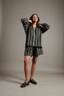 Dhaari Linen Billow Shorts Set On Sale