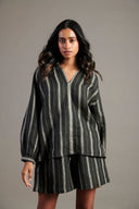 Dhaari Linen Billow Shorts Set On Sale
