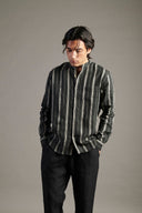 Dhaari Linen Band Collar Shirt - Sale