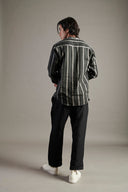 Dhaari Linen Band Collar Shirt - Sale