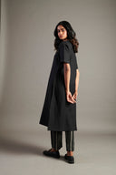 Kohl Linen Half Sleeves Kurta On Sale