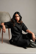 Kohl Linen Half Sleeves Kurta On Sale