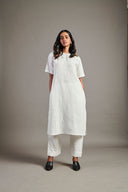 Taj Linen Half Sleeves Kurta Set