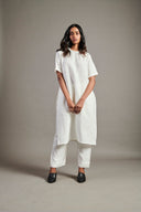 Taj Linen Half Sleeves Kurta Set